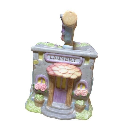 Easter village Laundry Shop Building Lighted - Picture 6 of 16